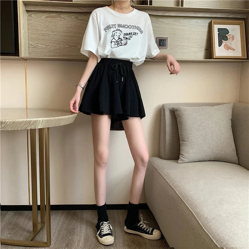 Fashion Summer Casual Elastic High Waist Shorts 2024