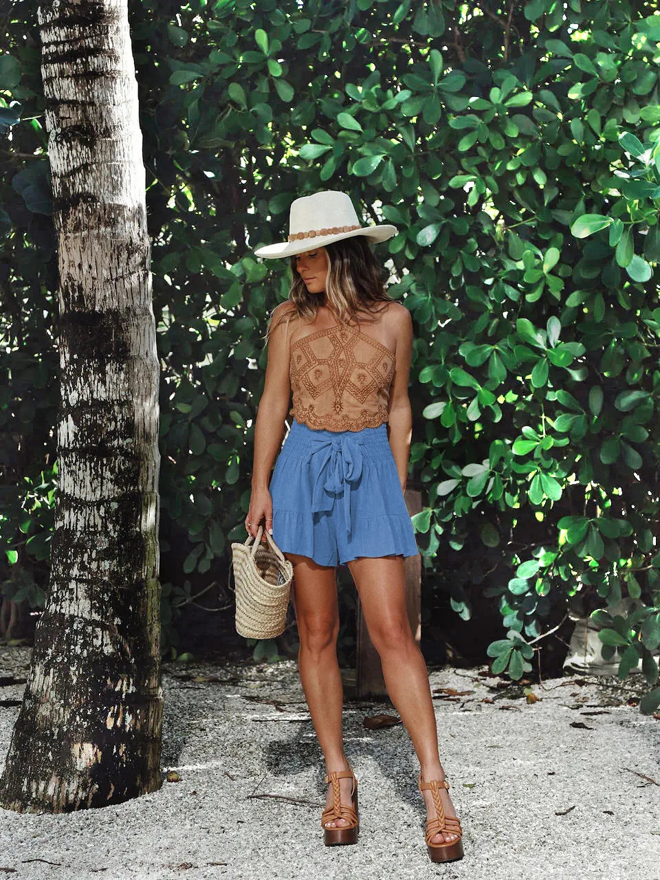 Fashion Women Skirt Pants with Lace and Ruffle Edges 2024