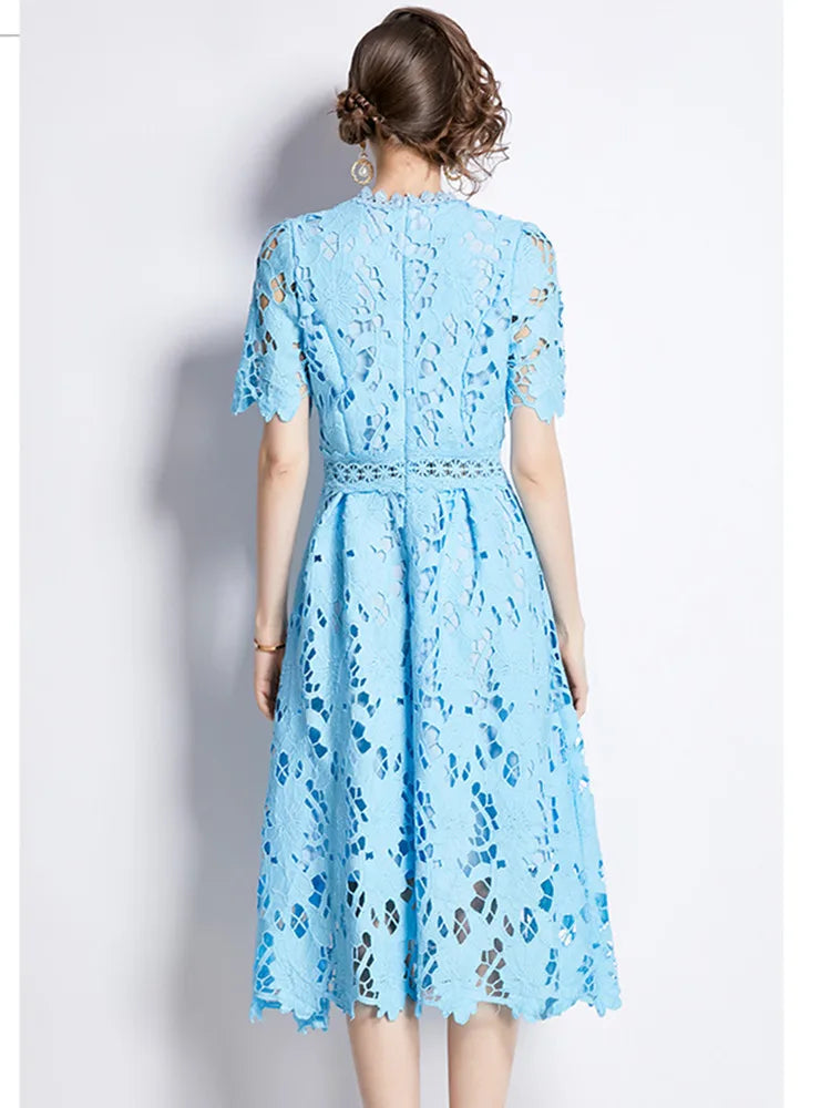 Fashion Embroided casual High Quality Summerdress 2024