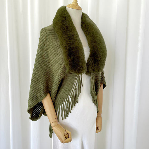 Wickelschal – Strickdetail