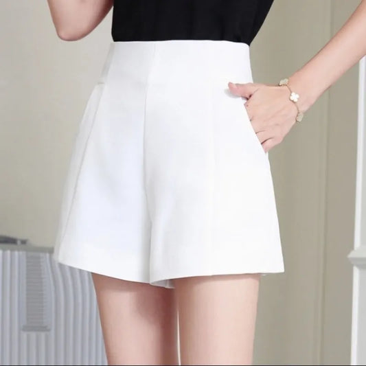 Fashion Women Shorts Casual High Waist A-line 2024