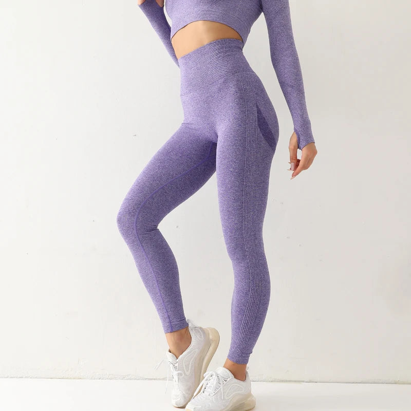 Fashion Fitness Women Sport Seamless Leggings High Waist 2024