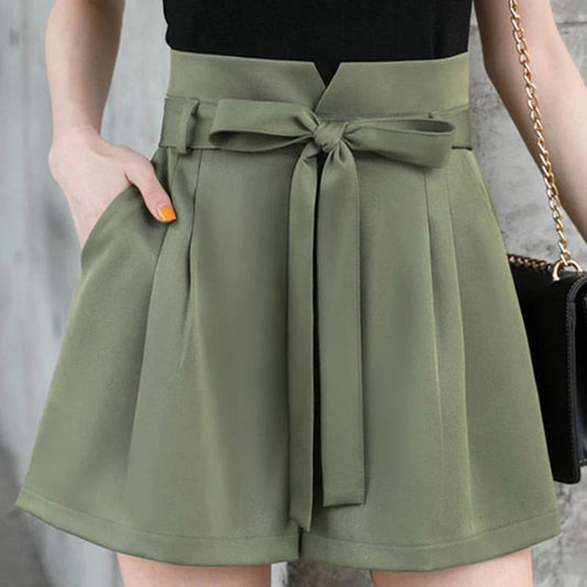 Fashion Elegant High Waist Chiffon Shorts 2024