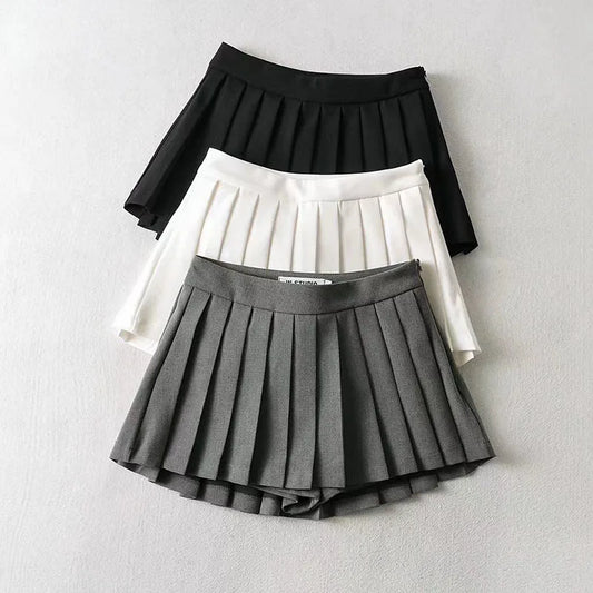 Fashion Pleated Skirts High Waist Summer Vintage 2024