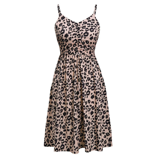 Fashion Casual Leopard Print Dress 2024